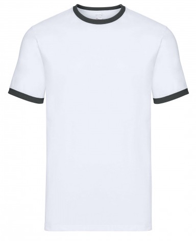 Koszulka biała z czarną lamówką - Tulzo