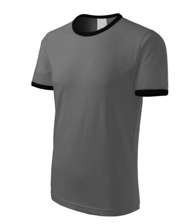 Koszulka stalowa z czarną lamówką-wyp - Tulzo