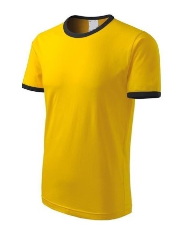 Koszulka żółta z czarną lamówką-wyp - Tulzo